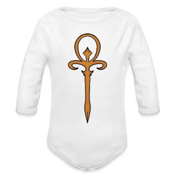 Arcane Loop Dagger Emblem - Organic Long Sleeve Baby Bodysuit - white - Front