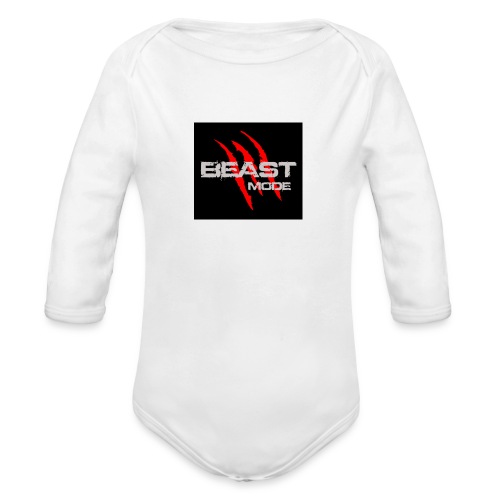 BeastModeLogo 9076 - Organic Long Sleeve Baby Bodysuit