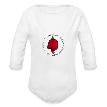 Carolina Reaper - Organic Long Sleeve Baby Bodysuit - white - Front