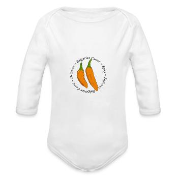 Bulgarian Carrot - Organic Long Sleeve Baby Bodysuit - white - Front