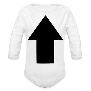 Arrow - Organic Long Sleeve Baby Bodysuit - white - Front