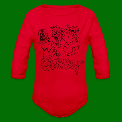 SickBoys Zombie - Organic Long Sleeve Baby Bodysuit