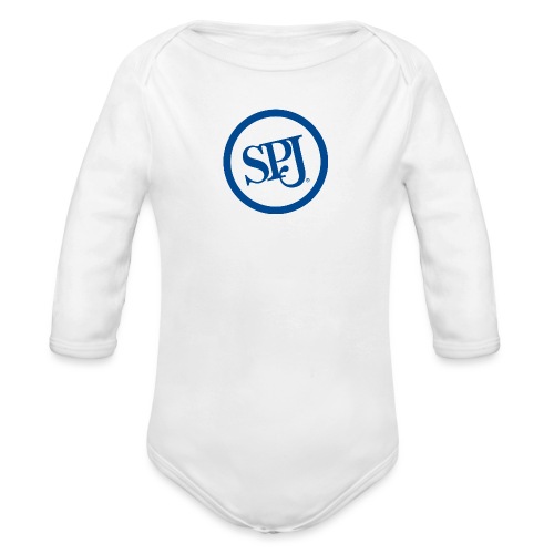 SPJ Blue Logo - Organic Long Sleeve Baby Bodysuit