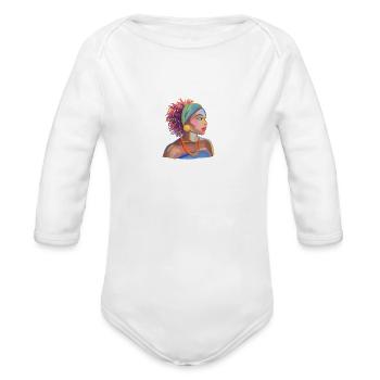 Pretty woman - Organic Long Sleeve Baby Bodysuit - white - Front