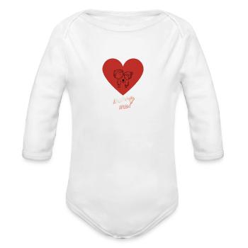marry me ! - Organic Long Sleeve Baby Bodysuit - white - Front
