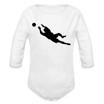 Goalkeeper - Organic Long Sleeve Baby Bodysuit - white - Front