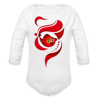 Little Fish - Organic Long Sleeve Baby Bodysuit - white - Front