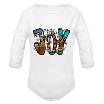 Choose Joy - Organic Long Sleeve Baby Bodysuit - white - Front