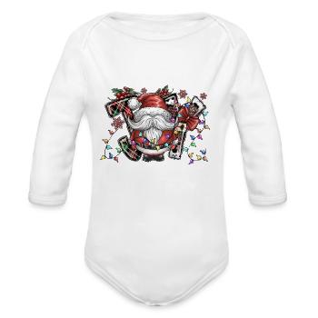 Joy - Organic Long Sleeve Baby Bodysuit - white - Front