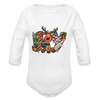 Joy Derr - Organic Long Sleeve Baby Bodysuit - white - Front