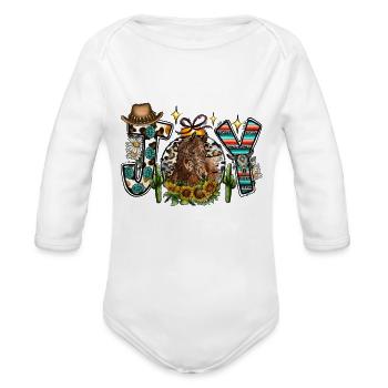 Joy Horse - Organic Long Sleeve Baby Bodysuit - white - Front