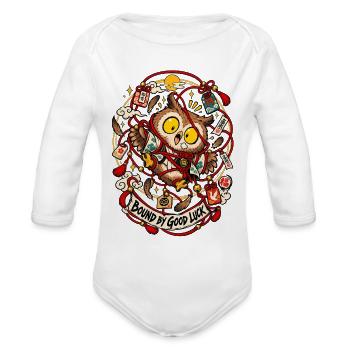 Tangled Luck Guardian - Organic Long Sleeve Baby Bodysuit - white - Front