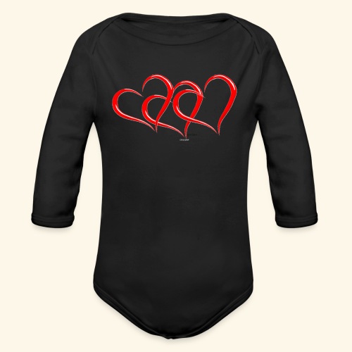 3hrts - Organic Long Sleeve Baby Bodysuit