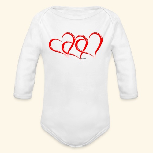 3hrts - Organic Long Sleeve Baby Bodysuit