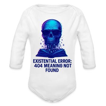 جمجمة - Organic Long Sleeve Baby Bodysuit - white - Front