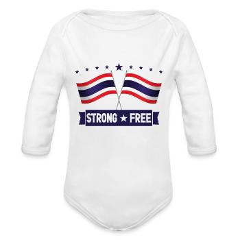 Thailand - Organic Long Sleeve Baby Bodysuit - white - Front
