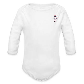 Thailand - Organic Long Sleeve Baby Bodysuit - white - Front
