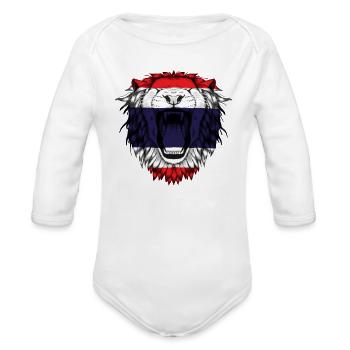 Thailand - Organic Long Sleeve Baby Bodysuit - white - Front