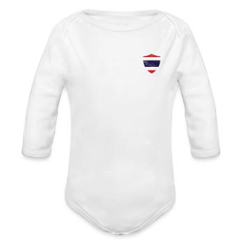 Thailand - Organic Long Sleeve Baby Bodysuit - white - Front