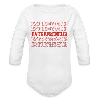 Entrepreneur Business Owner Innovator Business - Organic Long Sleeve Baby Bodysuit - white - Front