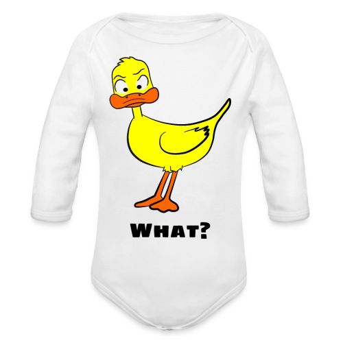 duck-what - Organic Long Sleeve Baby Bodysuit