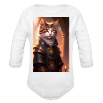 ai generated image - Organic Long Sleeve Baby Bodysuit - white - Front