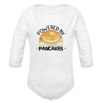 Pancake Maker Pancake Lover Funny Waffle - Organic Long Sleeve Baby Bodysuit - white - Front