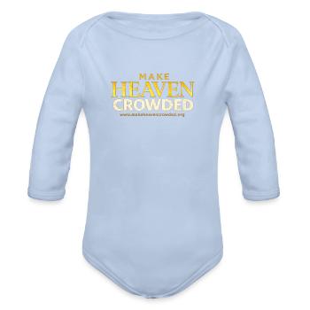 Make Heaven Crowded - Organic Long Sleeve Baby Bodysuit - sky - Front