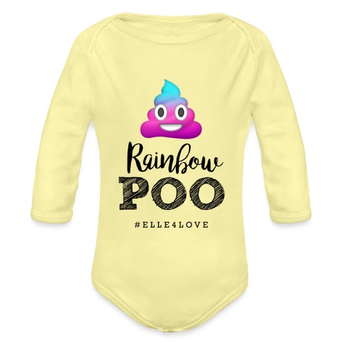 Rainbow Poo - Organic Long Sleeve Baby Bodysuit