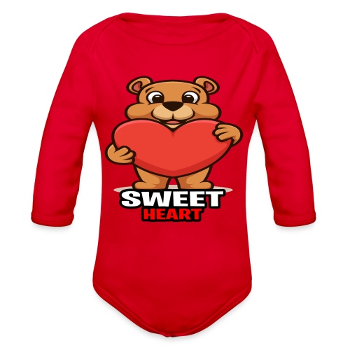 Sweet Heart - Organic Long Sleeve Baby Bodysuit