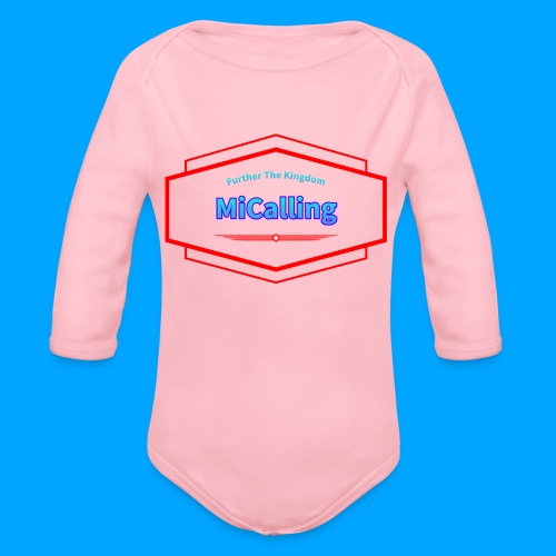 Full Transparent MiCalling Logo - Organic Long Sleeve Baby Bodysuit