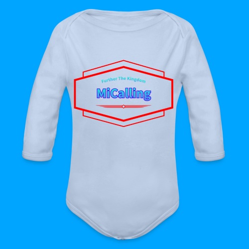 Full Transparent MiCalling Logo - Organic Long Sleeve Baby Bodysuit