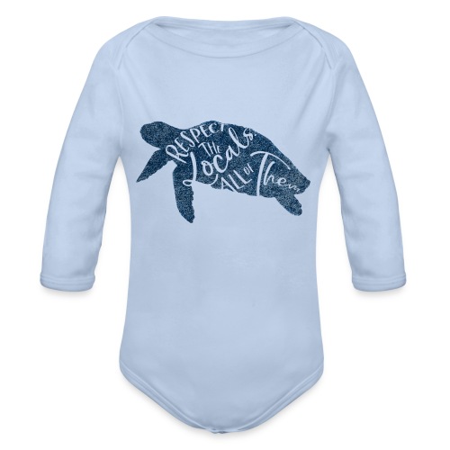Respect The Locals_Turtles - Organic Long Sleeve Baby Bodysuit