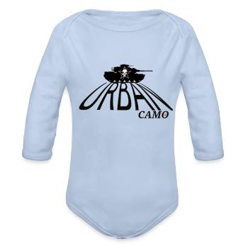 Urban Camo Tank - Organic Long Sleeve Baby Bodysuit - sky - Front
