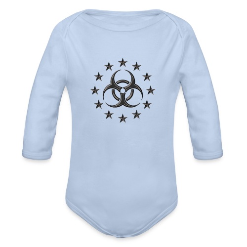 Biological hazard, Biohazard, Pandemic zombie flu - Organic Long Sleeve Baby Bodysuit