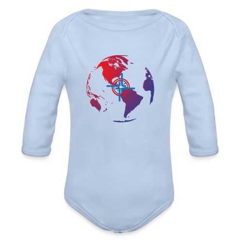 Everywhere Globe - Organic Long Sleeve Baby Bodysuit