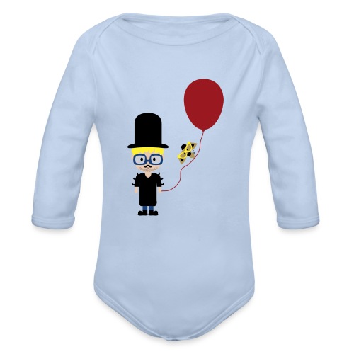 A Boy, His Dog and a Red Balloon - Organic Long Sleeve Baby Bodysuit