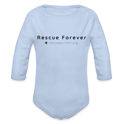 Rescue Purrfect Basic Logo - Organic Long Sleeve Baby Bodysuit