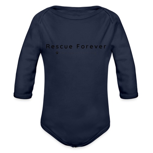 Rescue Purrfect Basic Logo - Organic Long Sleeve Baby Bodysuit