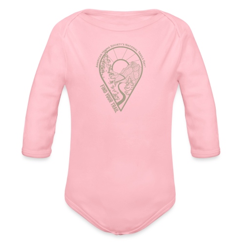 Find Your Trail Location Pin: National Trails Day - Organic Long Sleeve Baby Bodysuit