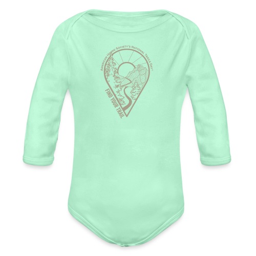 Find Your Trail Location Pin: National Trails Day - Organic Long Sleeve Baby Bodysuit