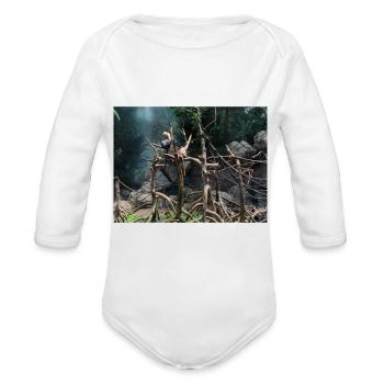 Birds in heaven - Organic Long Sleeve Baby Bodysuit -  - Front