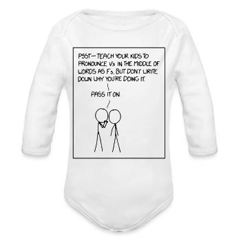 Xkcd Funny Xkcd - Organic Long Sleeve Baby Bodysuit -  - Front