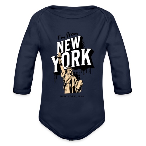 New Yorker - Organic Long Sleeve Baby Bodysuit