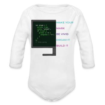 The Success Algorithm - Code & Hustle T-Shirt - Organic Long Sleeve Baby Bodysuit -  - Front