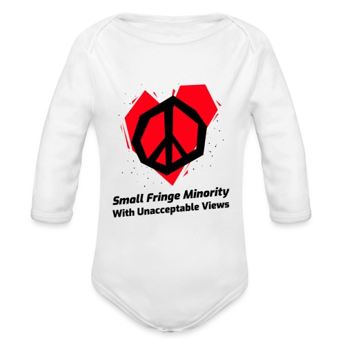 We Are a Small Fringe Canadian - Organic Long Sleeve Baby Bodysuit