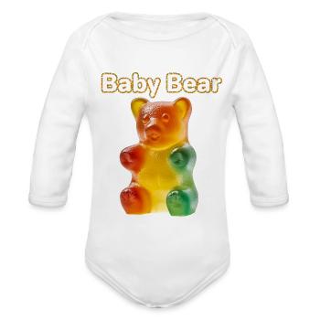 Baby Bear | Gummy Bear Design - Organic Long Sleeve Baby Bodysuit -  - Front