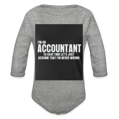 accountant - Organic Long Sleeve Baby Bodysuit