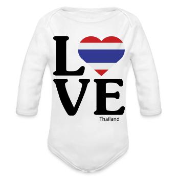 Love Thailand - Organic Long Sleeve Baby Bodysuit -  - Front