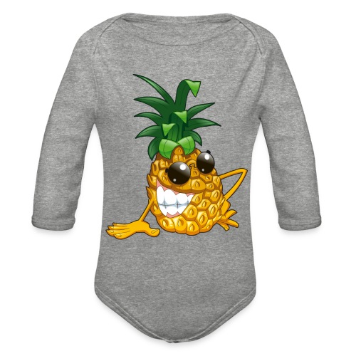 a pineapple fruit - Organic Long Sleeve Baby Bodysuit